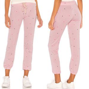 COPY - NWOT Sundry Pink Hearts & Stars French Terry Sweatpants Drawstring Jogge…